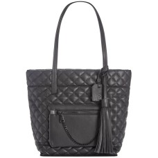 Steve Madden Kari Medium Quilted Tote Handbag, Black
