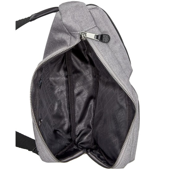  Men’s Blend Double Pocket Belt Bag (Gray)