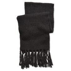 Steve Madden Men’s Tassel Scarf (Black)