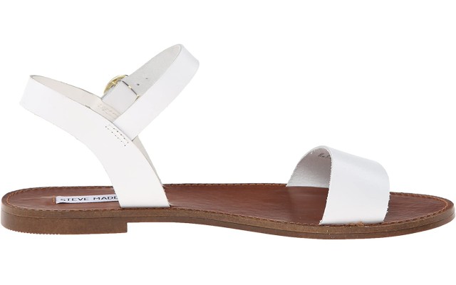 Steve Madden Women’s Donddi Flat Sandal White Size 11 M