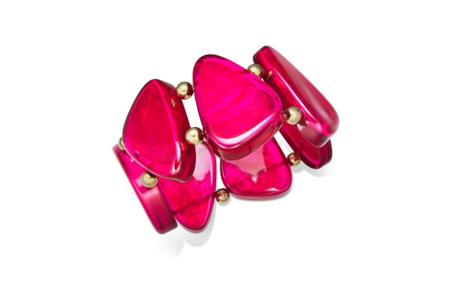 Style & Co Bead & Resin Stretch Bracelet (Pink)