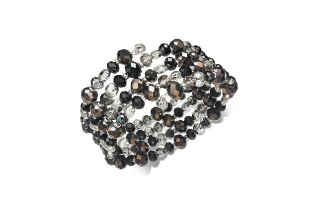 Style & Co Beaded Coil Bracelet (Gray)