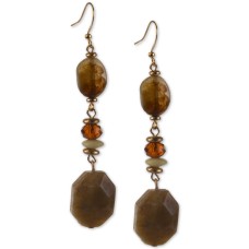 Style & Co. Beaded Linear Drop Earrings (Beige)