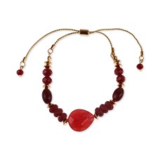Style & Co. Beaded Slider Bracelet (Wine)