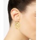  Double-Diamond Hammered Drop Earrings (Gold)