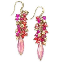 Style & Co. Gold-Tone Beaded Linear Drop Earrings