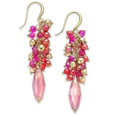 Style & Co. Gold-Tone Beaded Linear Drop Earrings