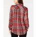 Style & Co Petite Sequined Plaid Shirt (Red, PM)
