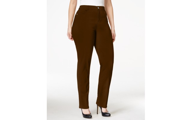 Style & Co Plus & Petite Plus Size Tummy-Control Slim-Leg Jeans, Buck, 18W