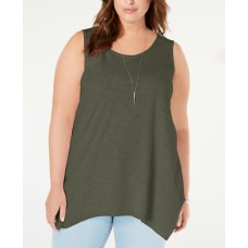 Style & Co. Plus Size Handkerchief-Hem Tank Top