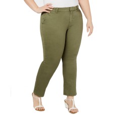 Style & Co Plus Size Mid-Rise Chino Pants 22W – Green