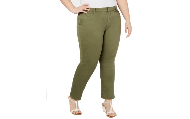 Style & Co Plus Size Mid-Rise Chino Pants 22W – Green
