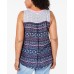Style & Co Plus Size Mixed-Print Colorblocked Tank Top, Pink-Navy, 3X