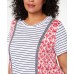 Style & Co Plus Size Mixed-Print T-Shirt, Dark Red, 4X