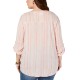 Style & Co Plus Size Printed Tie-Hem Blouse 2X – Pink