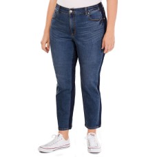 Style & Co Plus Size Tummy-Control Slim-Leg Two Tone Jeans 18W – Blue