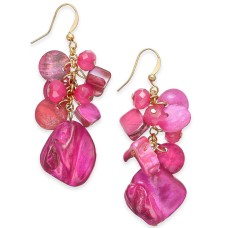 Style & Co Shaky Bead & Shell Drop Earrings