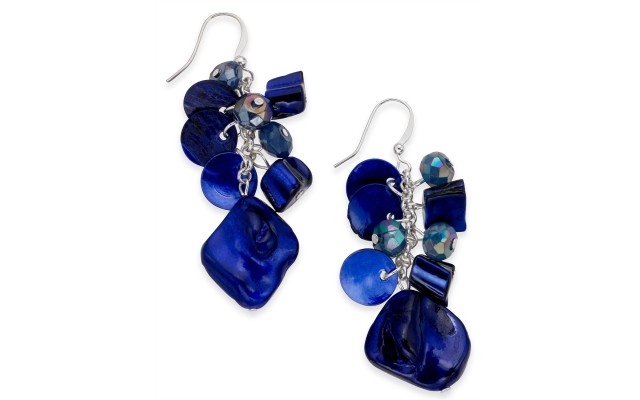 Style & Co Shaky Bead & Shell Drop Earrings