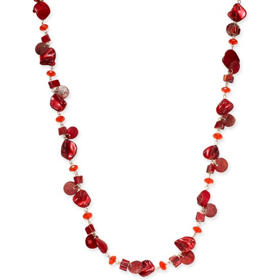 Style & Co Shell Rope Long Necklace (Wine)