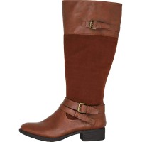 Style & Co. Womens Ashliie Strappy Mid Riding Boots Brown 8 M