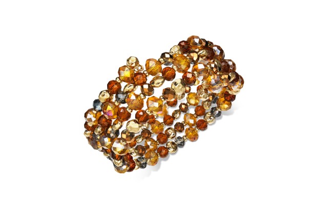 Style & Co Women’s Beaded Coil Bracelets, Brown