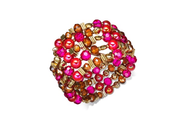 Style & Co Women’s Beaded Coil Bracelets, Pink
