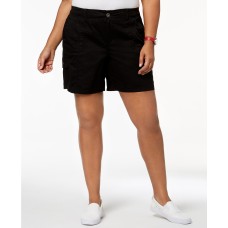 Style & Co. Womens Plus Comfort Waist Mid-Rise Cargo Shorts