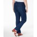  Womens Plus High Rise Tummy Control Straight Leg Jeans Denim (Blue , Size:20W)