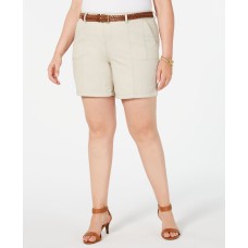 Style & Co. Womens Plus Mid Rise Chino Bermuda Shorts