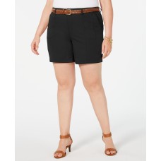 Style & Co. Womens Plus Mid Rise Chino Bermuda Shorts