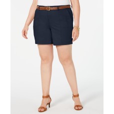 Style & Co. Womens Plus Mid Rise Chino Bermuda Shorts