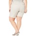 Style & Co. Womens Plus Mid Rise Frayed Hem Bermuda Shorts, Beige, 18W
