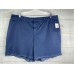  Womens Plus Mid Rise Frayed Hem Bermuda Shorts, Blue, 18W