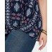  Womens Plus Side Tie Shirt Tunic Top (Navy , Size:4X)