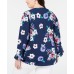 Style & Co Women’s Plus Size Ruffled Bell-Sleeve Top (Navy, 2X)