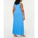 Womens Plus Sleeveless Casual Maxi Dress (Navy , Size :2X)