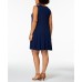 Style & Co Women’s Plus Swing Mini Swing Dress Blue Size 3X