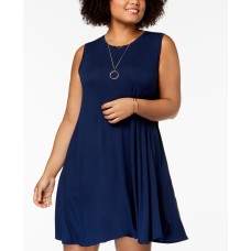 Style & Co Women’s Plus Swing Mini Swing Dress Blue Size 3X