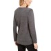  Womens Snowflake Graphic Heathered Sweatshirt, Black, 2X