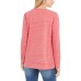  Womens Snowflake Graphic Heathered Sweatshirt, Red, 3X