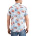  Men’s Diffused Tropical Shirts (Navy, Navy)