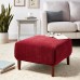  Stretch Pique Ottoman Slipcover (Red, 30×18)