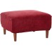  Stretch Pique Ottoman Slipcover (Red, 30×18)