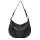  Devon Leather Hobo Handbag, Black