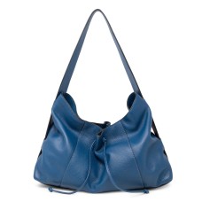 T Tahari Liza Leather Hobo Handbag, Teal