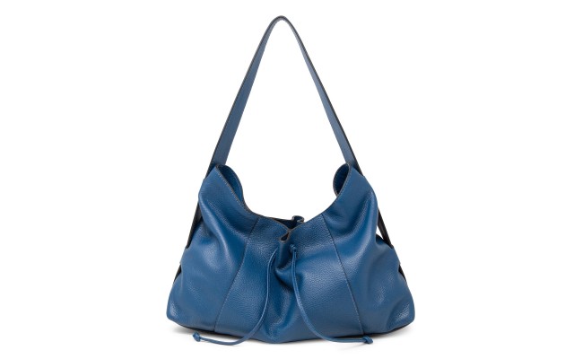  Liza Leather Hobo Handbag, Teal