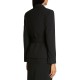  Women  Asymmetrical Belted Blazer Jacket (Black, 12)