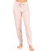 TAHARI Women’s Relaxed Fit Pajama Jogger with Drawstring Jogger  (Light Pink, X-Large)