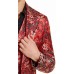  Mens Blazer Gold Slim Fit Dragon Jacquard Notched Red 44