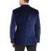  Mens Blazer Navy Velvet Dinner Jacket, Snakeskin Blue, XL